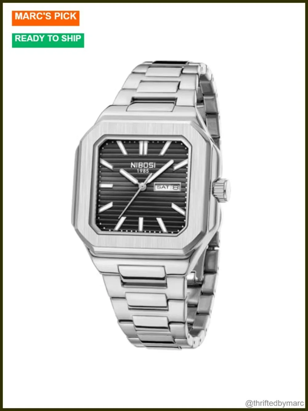 Men's Classic Analog Quartz Wrist Watch with Day and Date Display